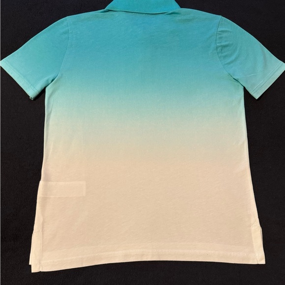 Abercrombie Kids Polo- Ombré Green and White- Size 13/14 - Picture 13 of 15